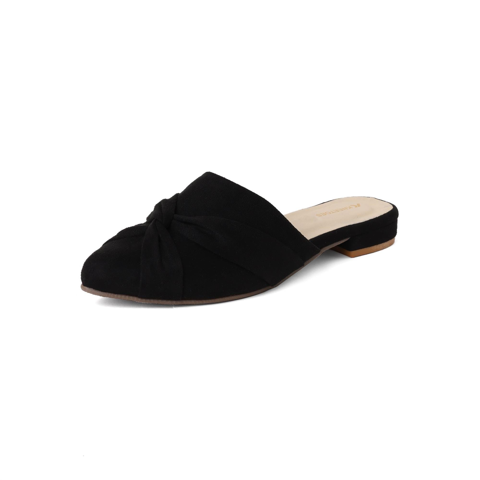 Staple Twist Black Block Heel Mules