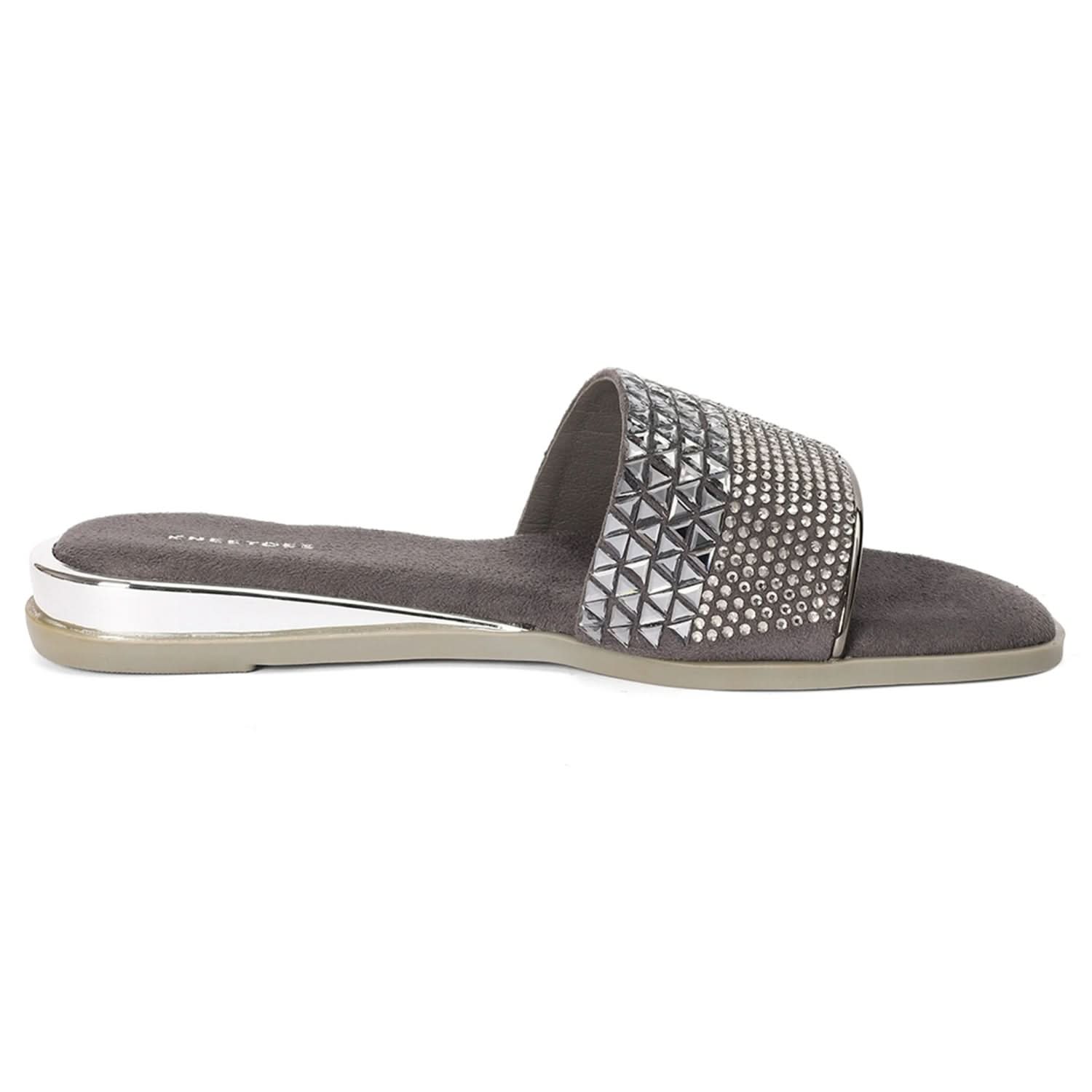 Grey Prism Embellished Flats