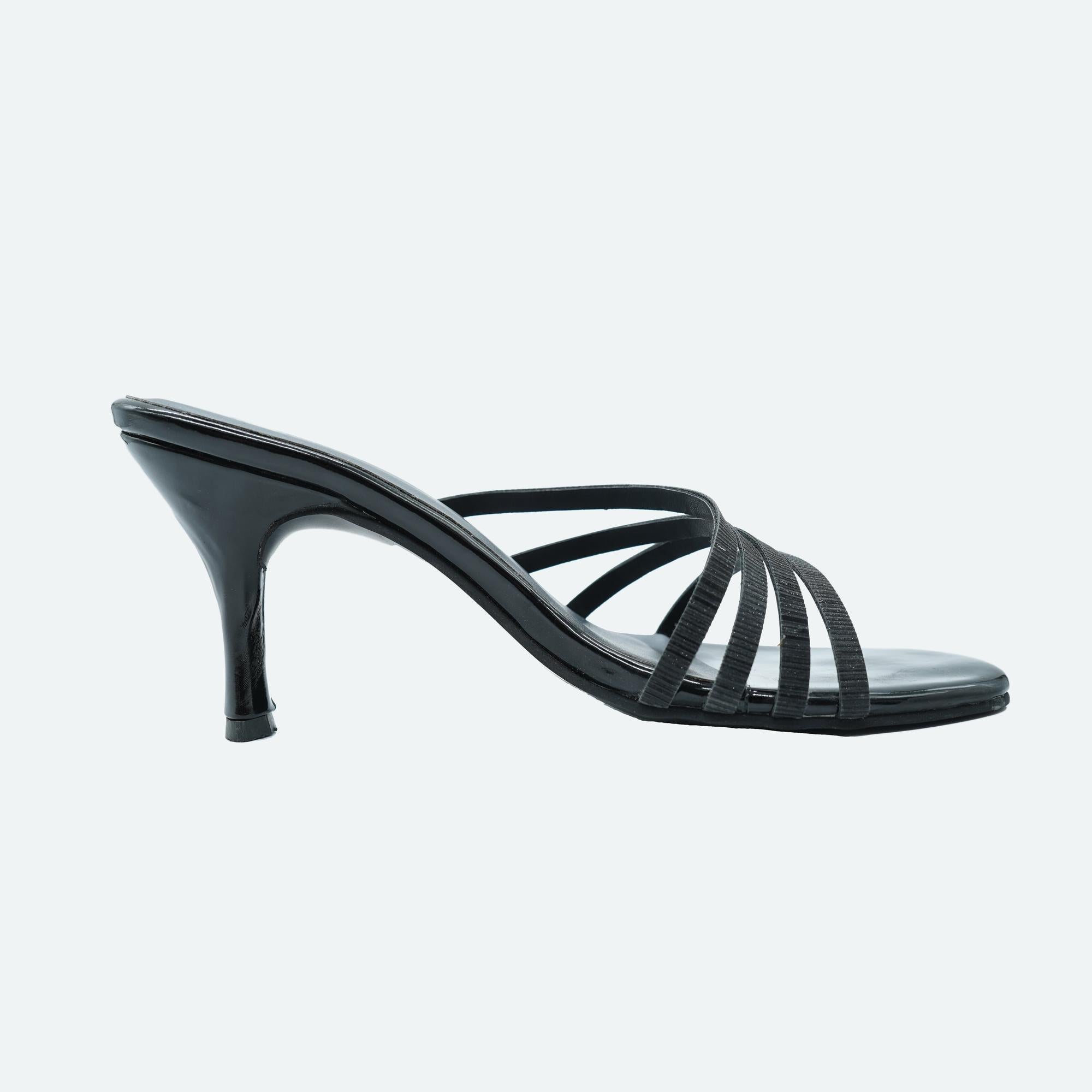 Bold Black Stiletto Special Sandals