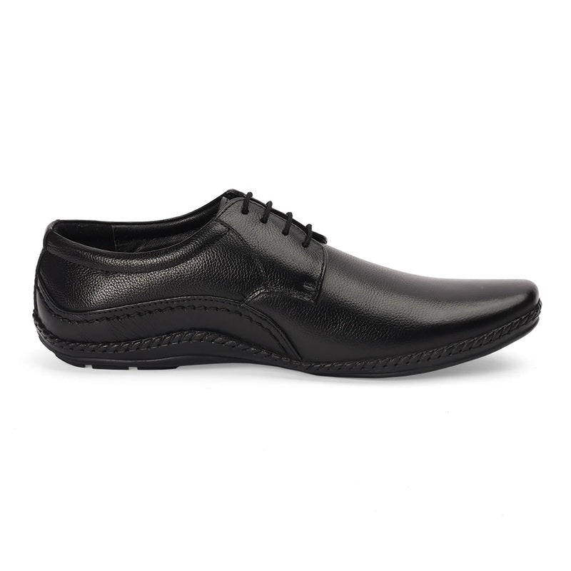Luxe Black Comfort Oxford Shoes