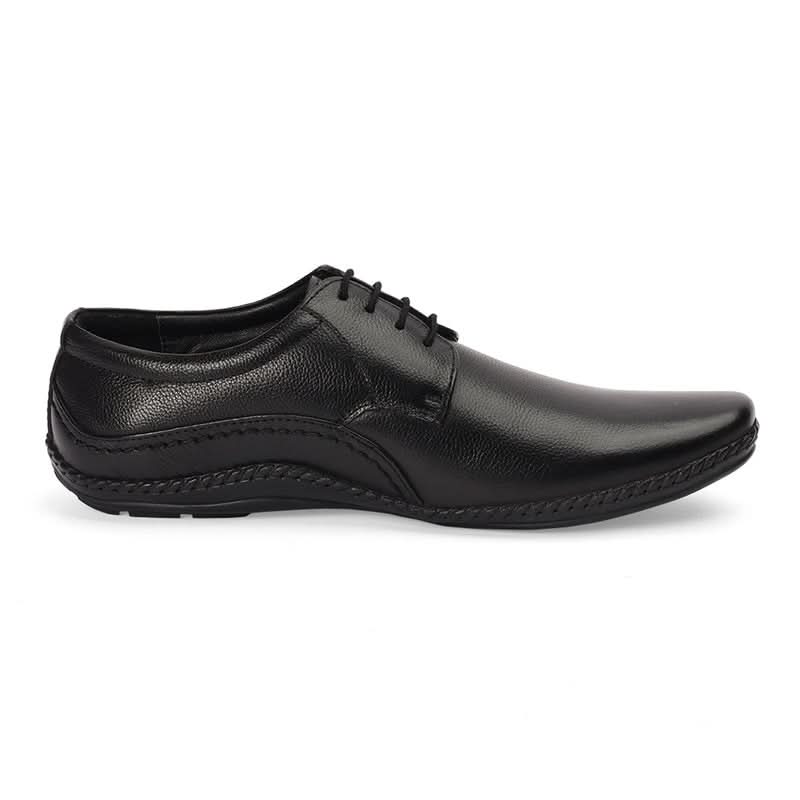 Luxe Black Comfort Oxford Shoes