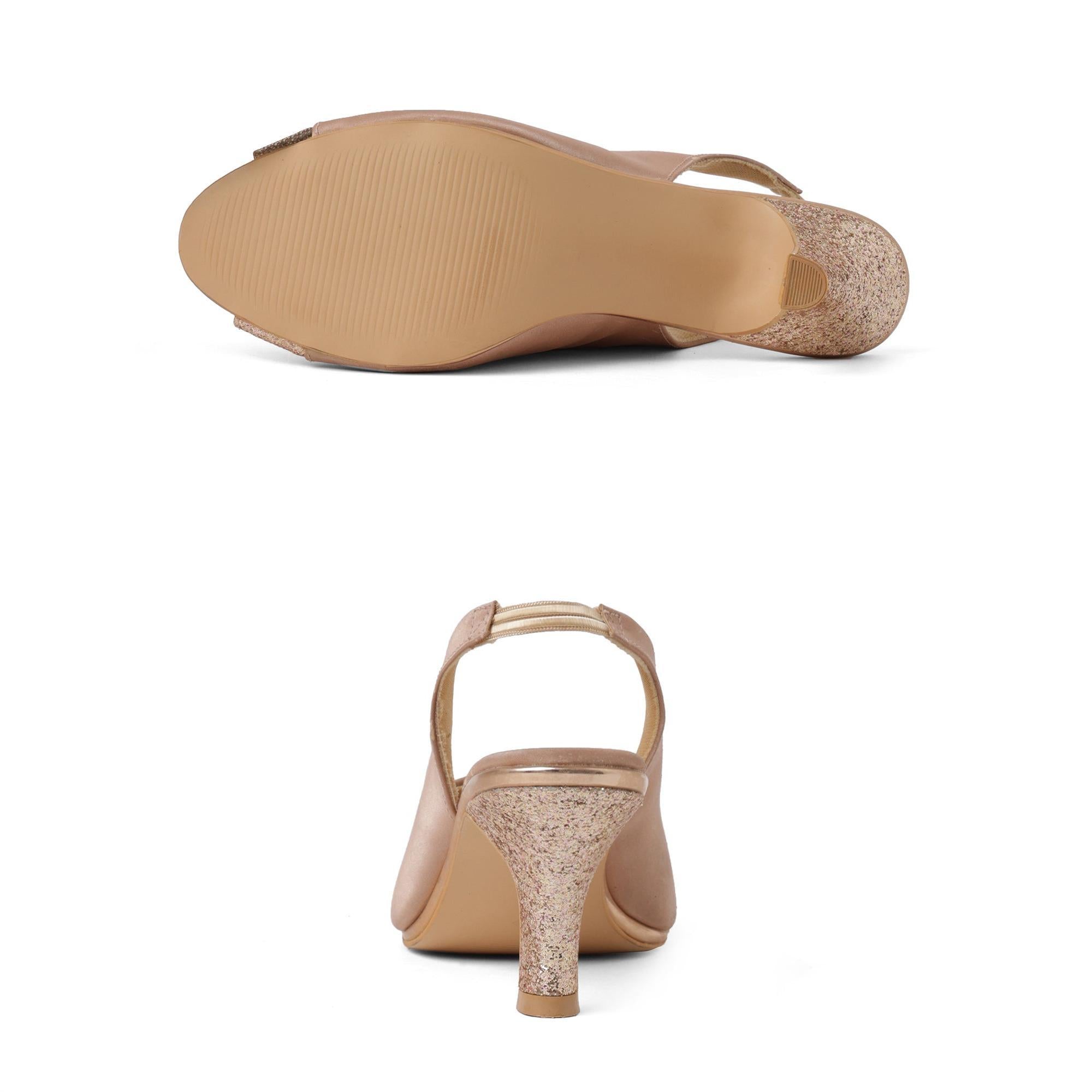 Pink Color-Block Party Kitten Heels