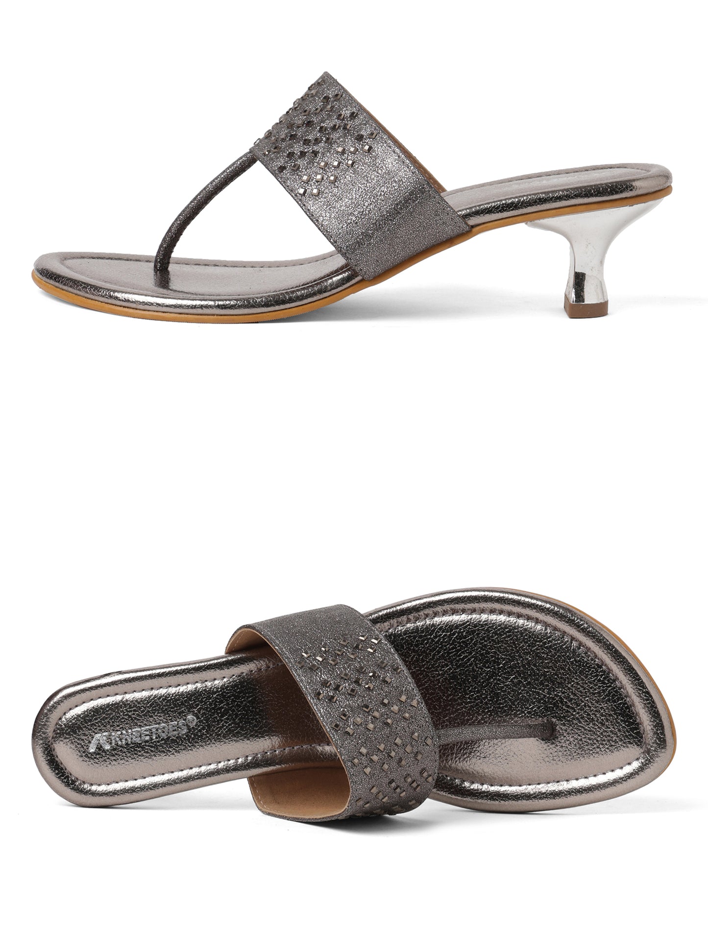 Classic Bronze Synthetic Party wear Fashion Sandal