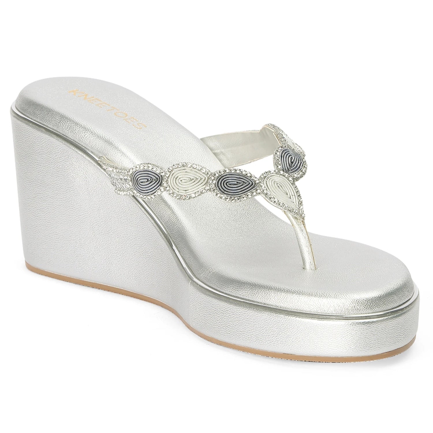 Flexible and Comfortable Silver Sandals