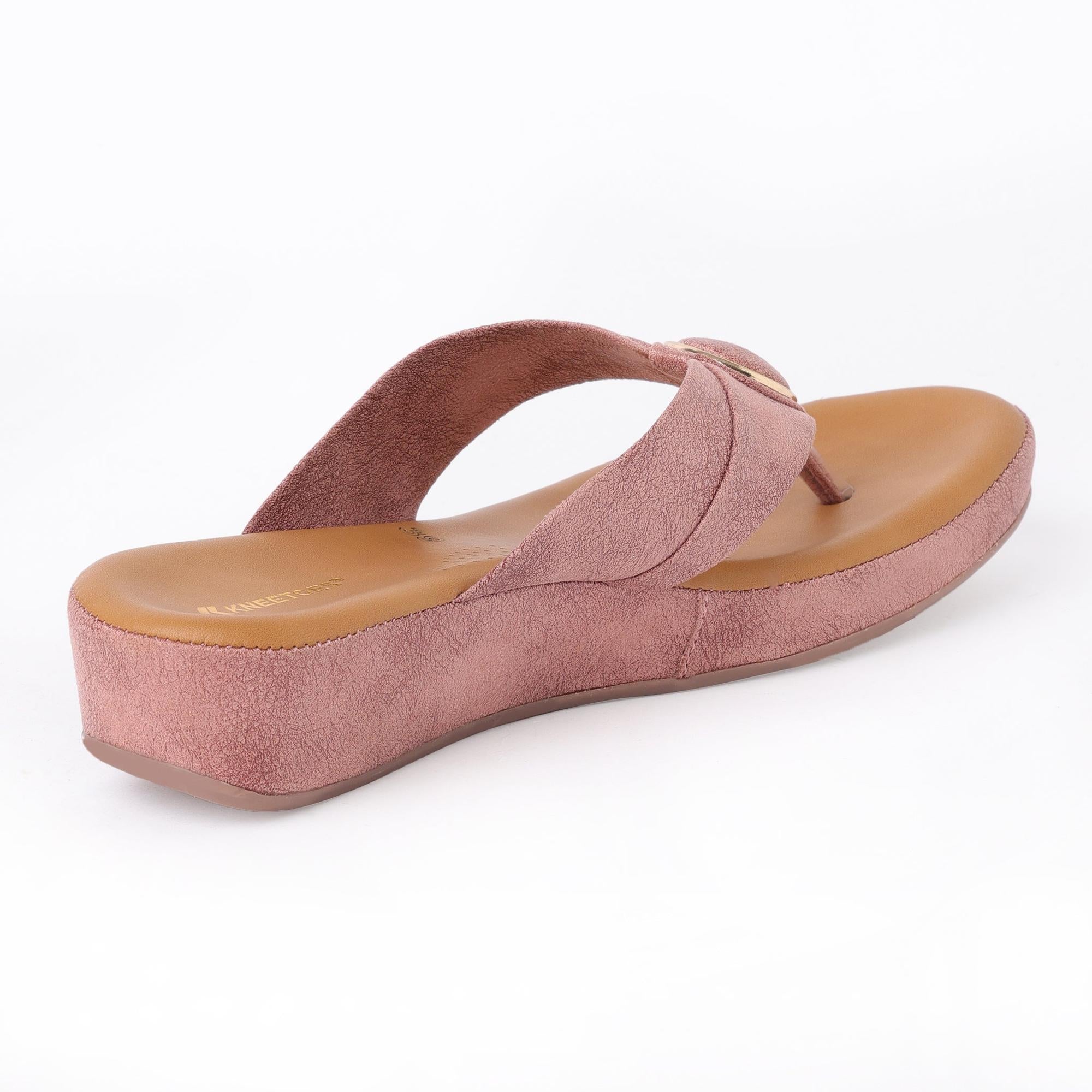Suede-Luxe Mauve Wedge Heels