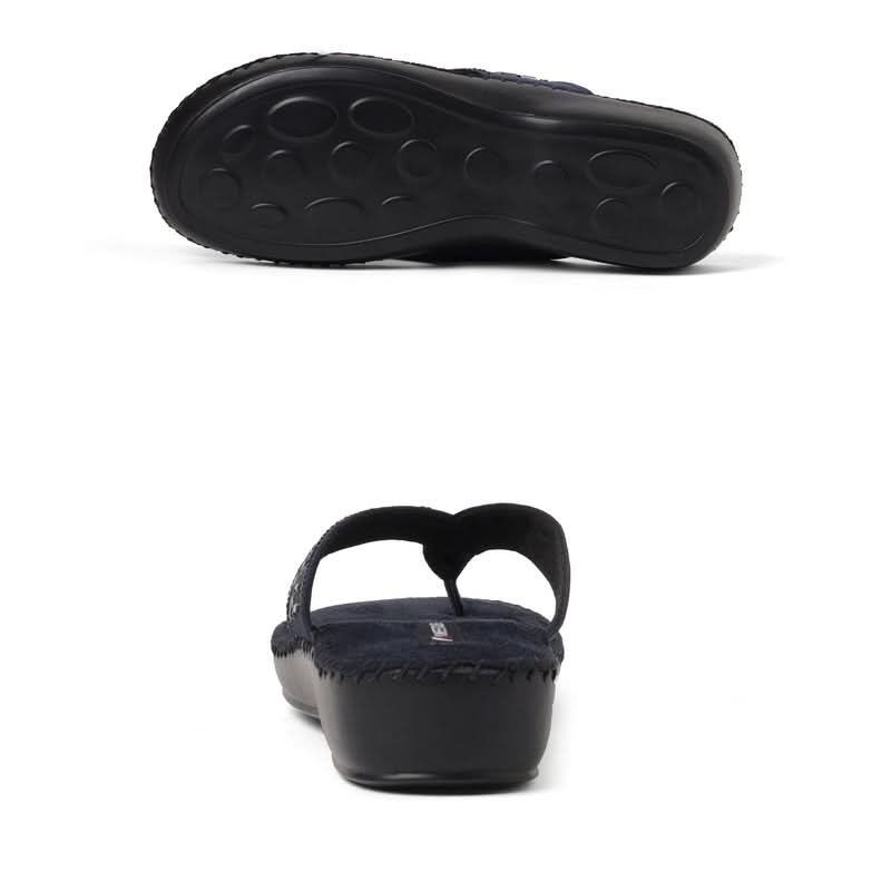 Gemglow Navy Thong Sandals