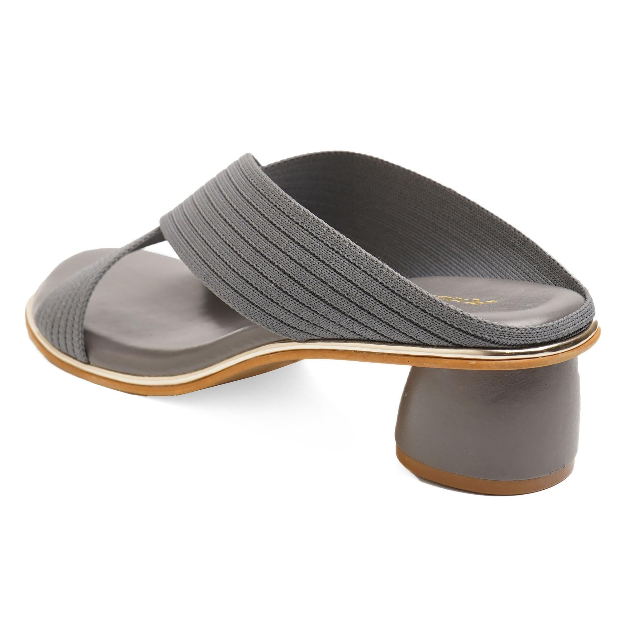 Bold Charcoal Grey Criss-Cross Sandals