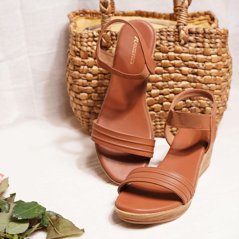 All-Day Comfort Brown Casual Wedge Heels