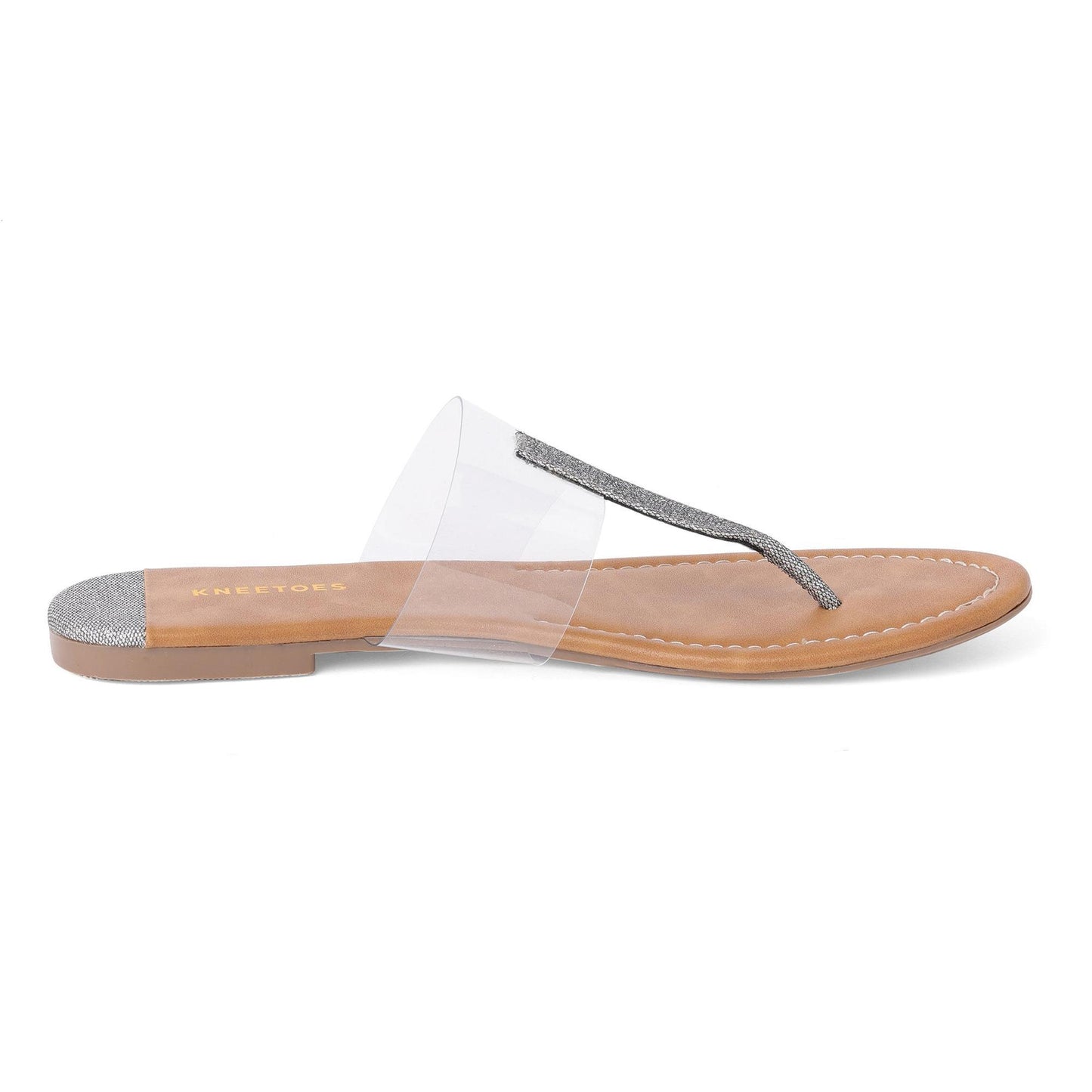 Transparent glossy T-Strap Slippers