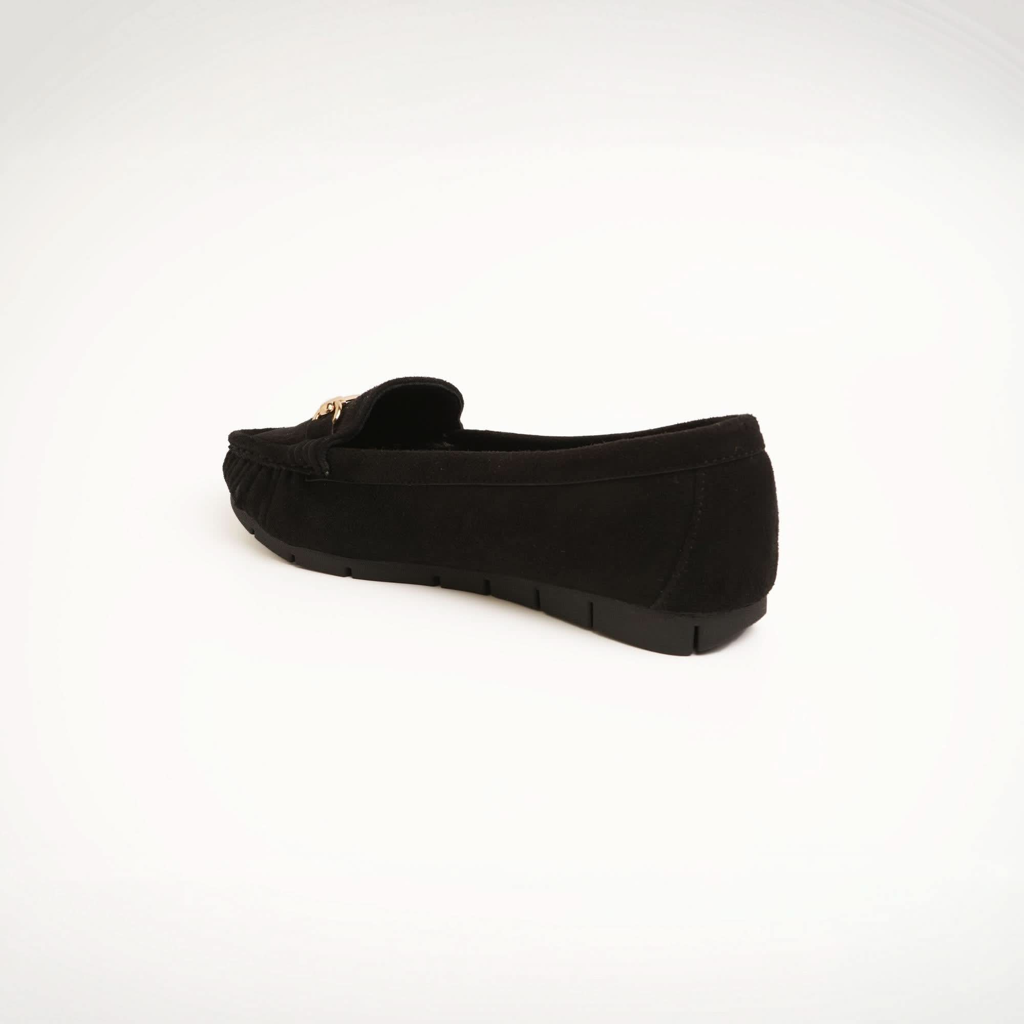 Statement Black Chain Loafer Shoes