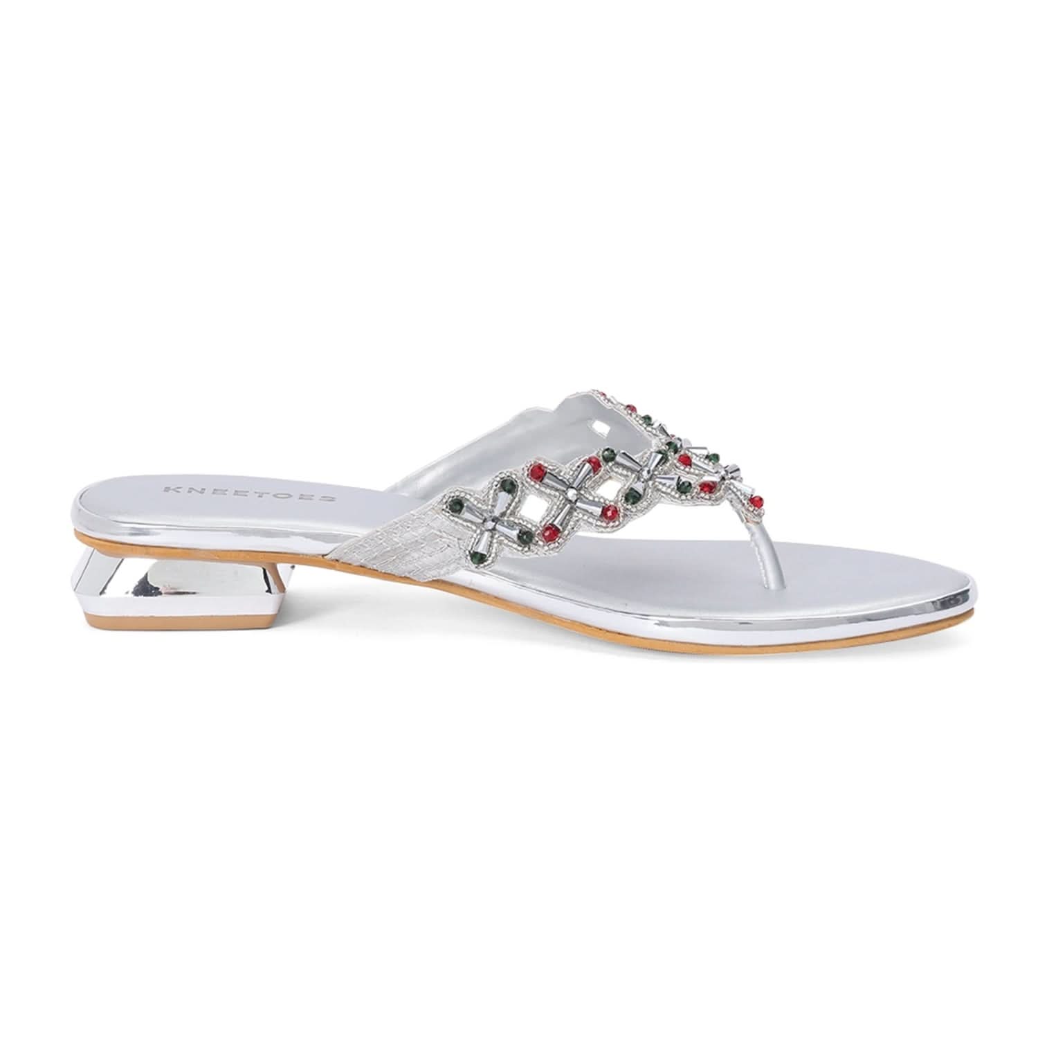 Vamika - Silver Embellished Sandals