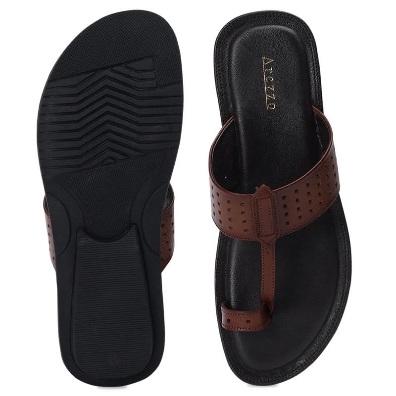 Heritage Tan Leather Slip-On Sandals Kolhapuris