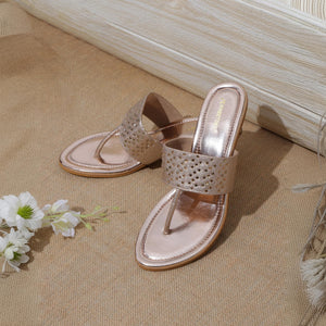 Gemglow Rose Gold Kitten Sandals