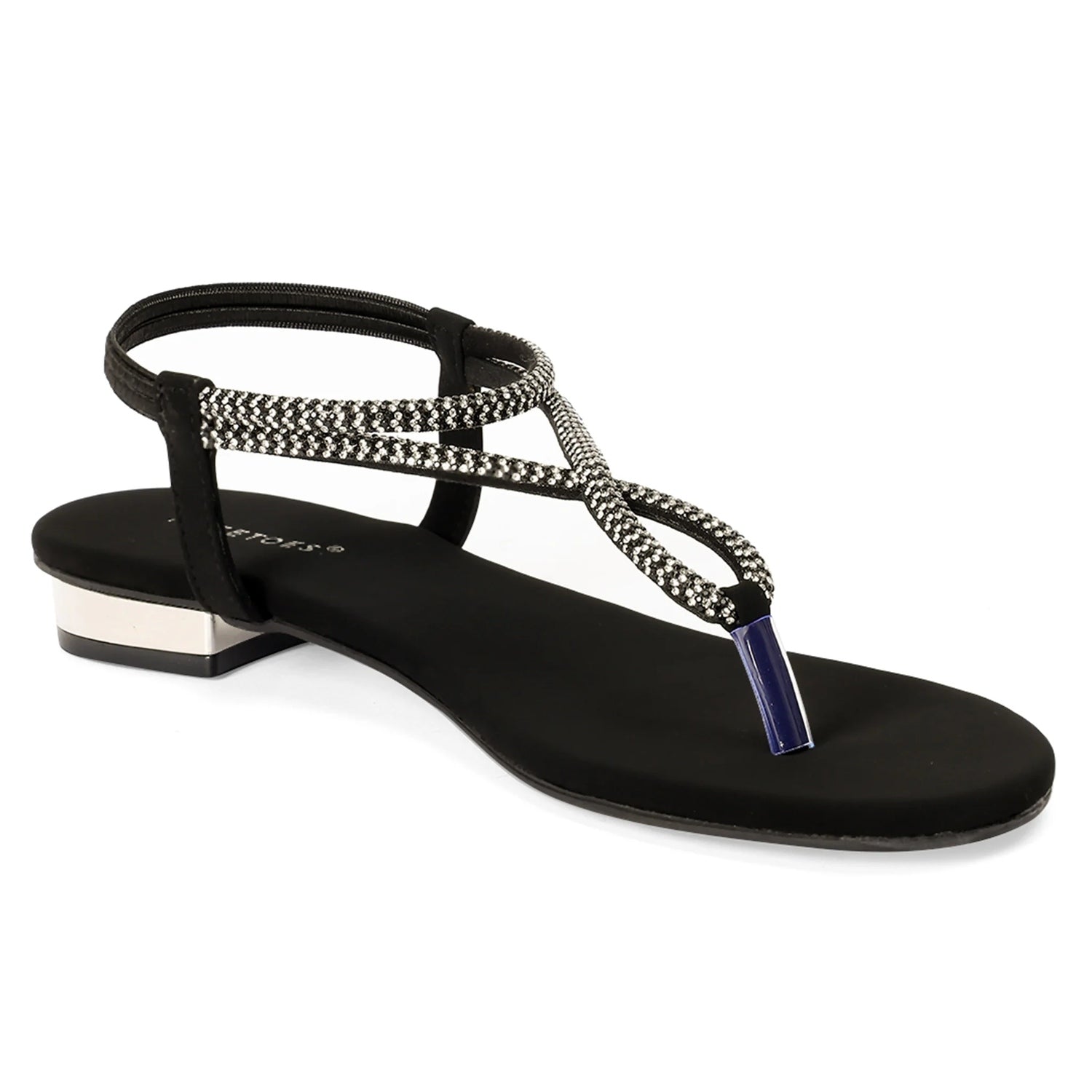 Midnight Black Shimmer Loop Flats
