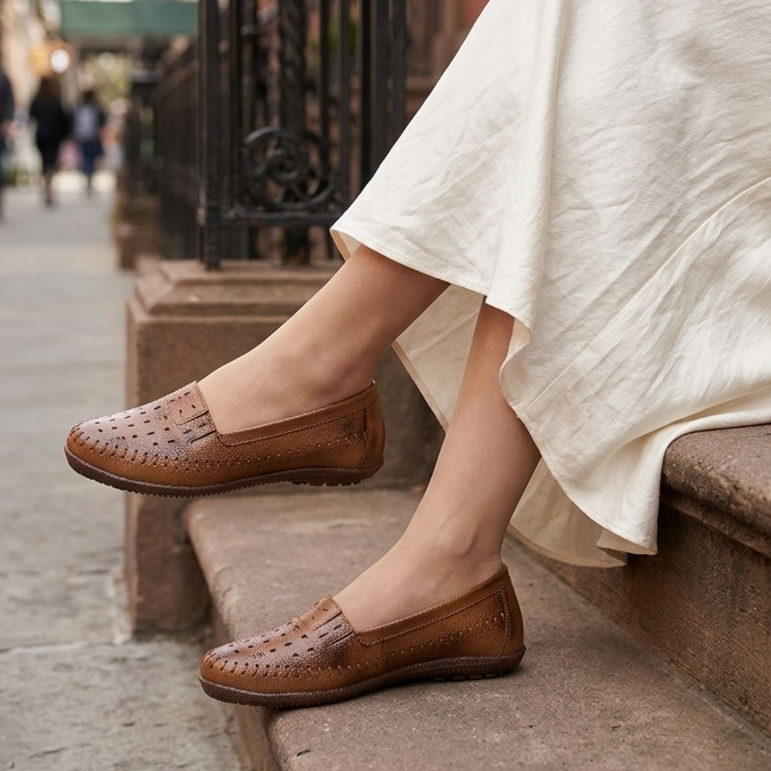 Clara - Tan Moccasin