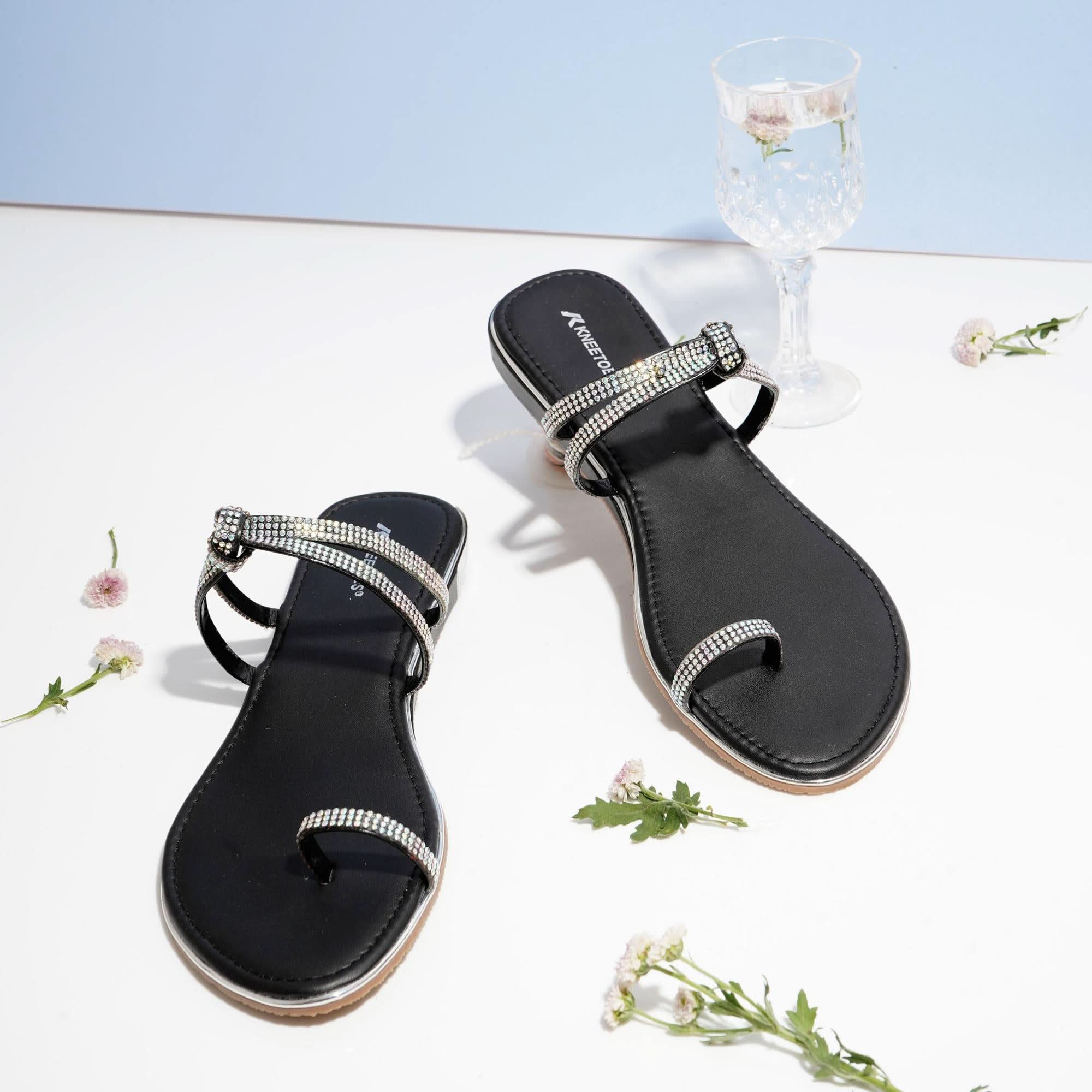 Gemglow Silver Knotted One-Toe Sandals