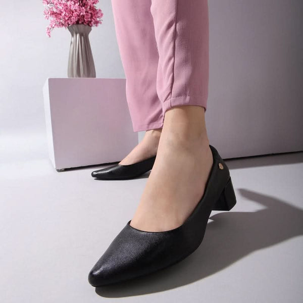 Maddie - Black Block Heels