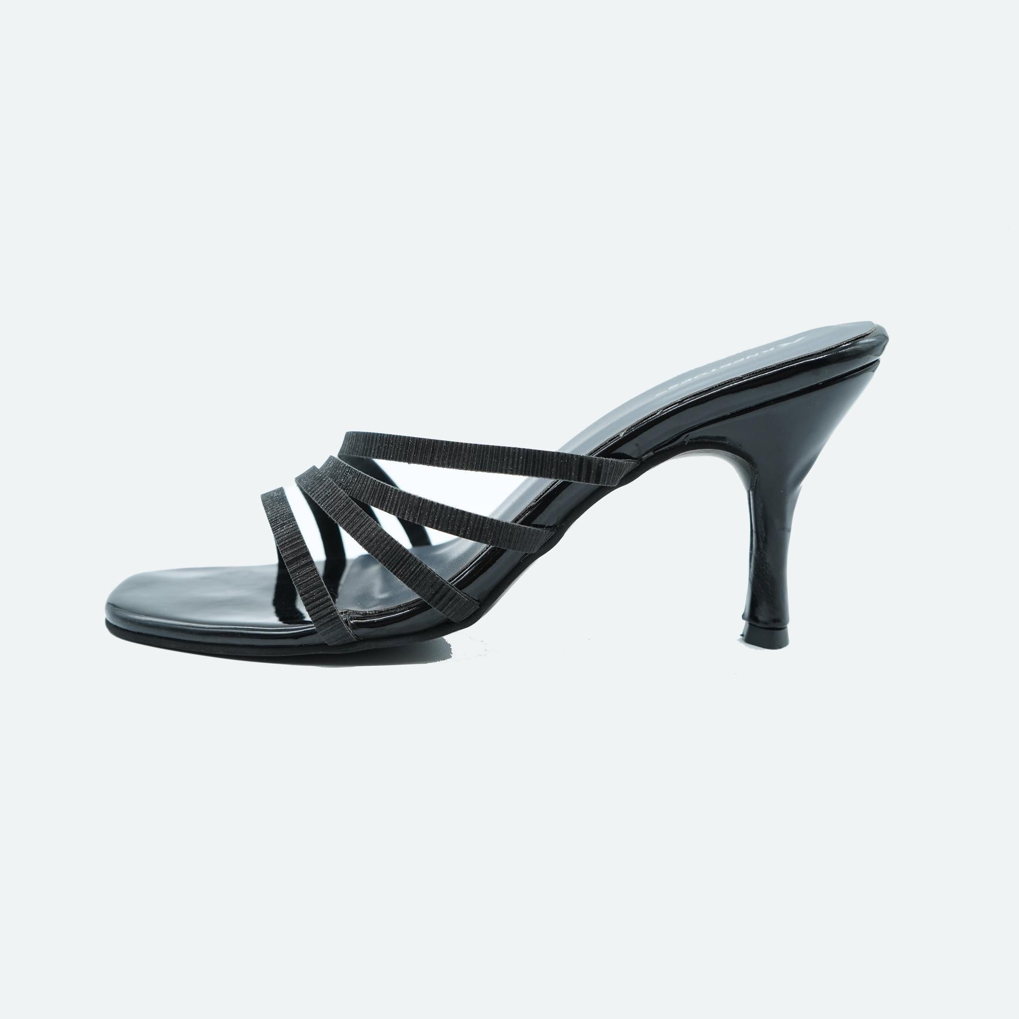 Bold Black Stiletto Special Sandals