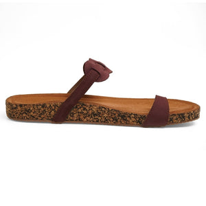 Staple Leather Brown One-Toe Casual Flat Sandals