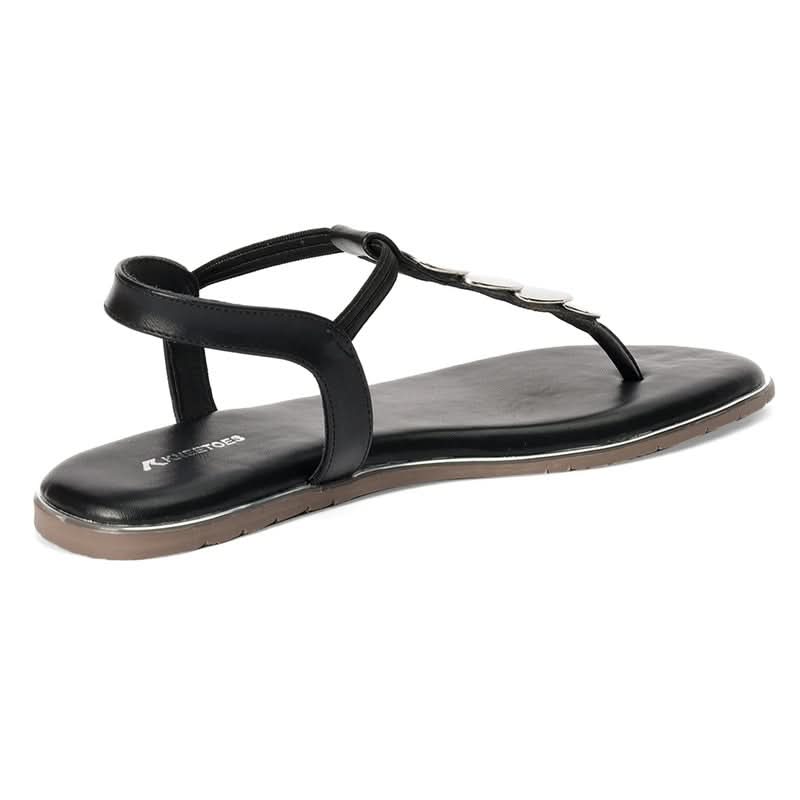 Bella - Black Thong Sandals