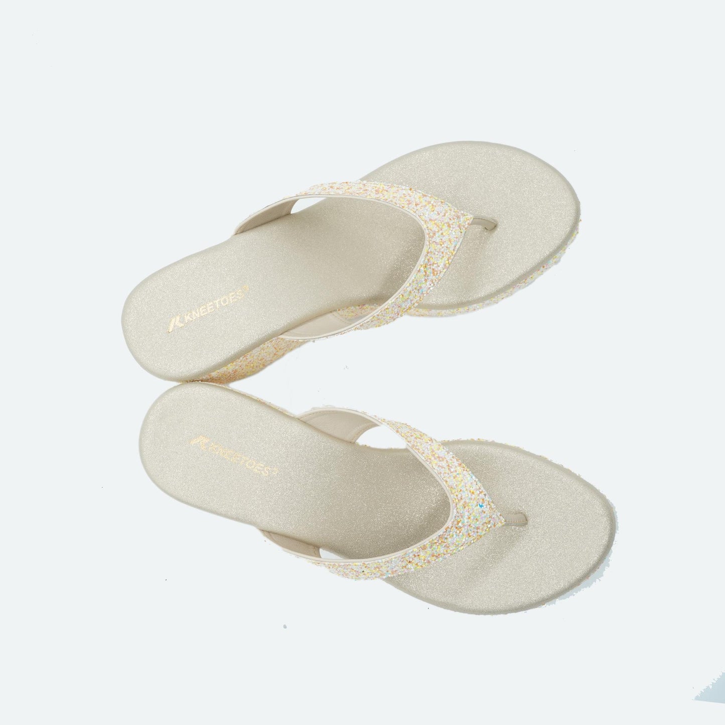 Sparkle Dust Gold Wedge Heels