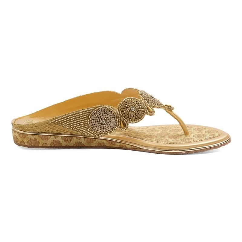Bead Luxe Gold Ethnic Flats