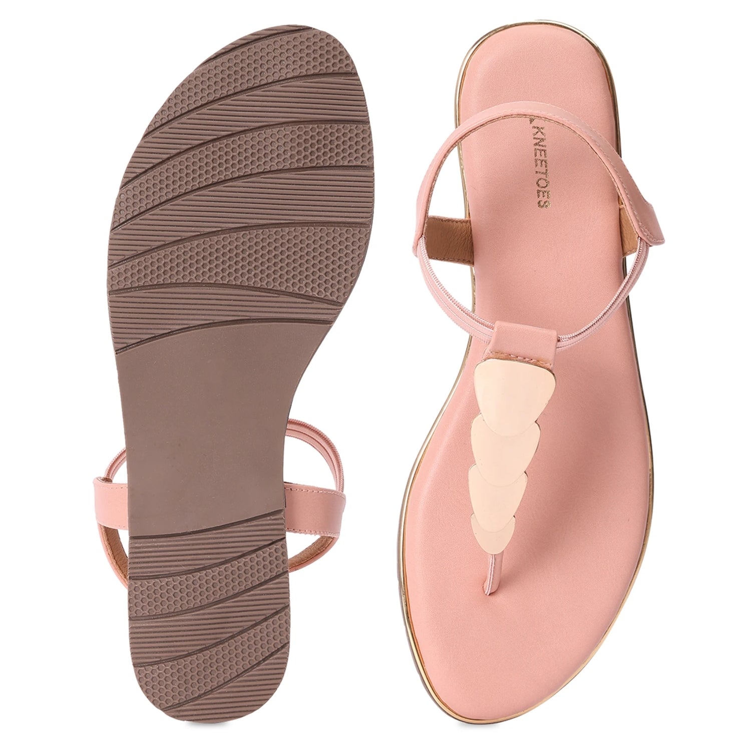 Lightweight Peach Flat Thong Sandals