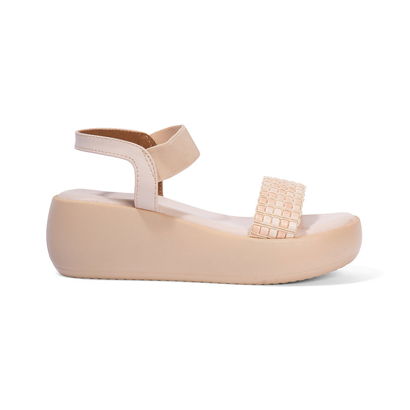 Meriya - Beige Wedges