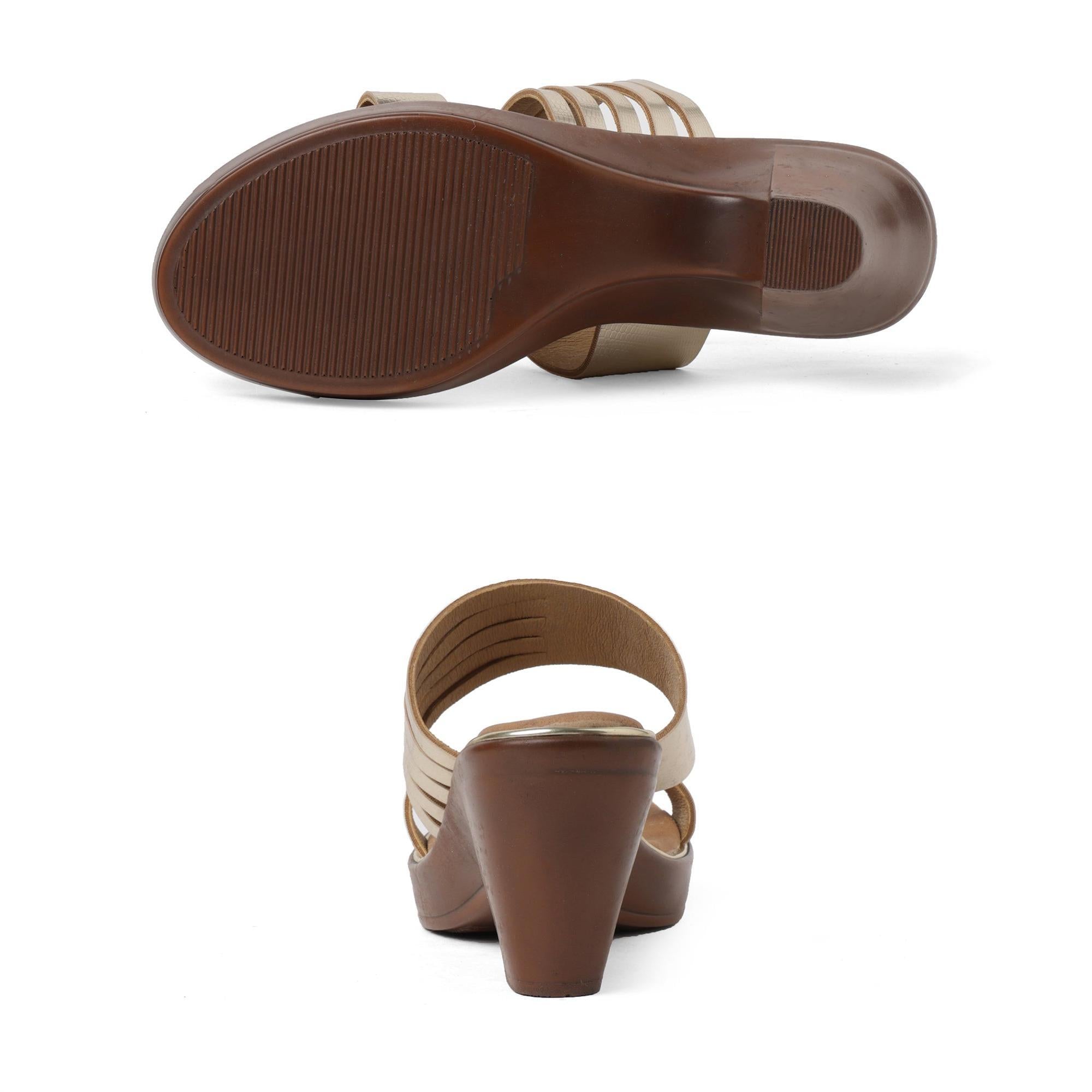 Sparkly Gold Multi-Strap Block Heel Sandals