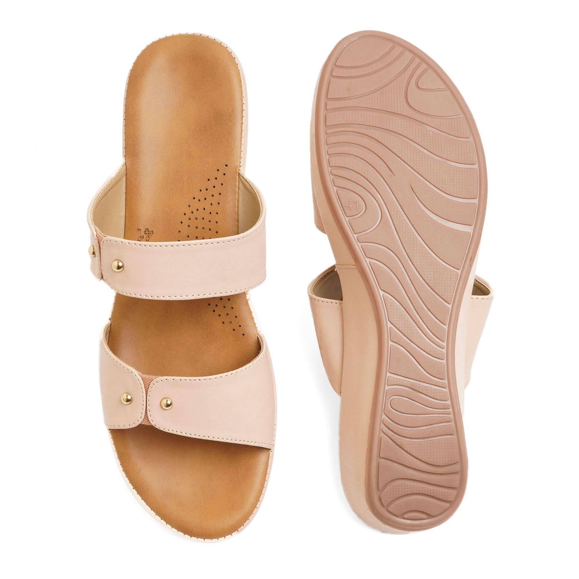 Subtle Nude Casual Open-Toe Sandals