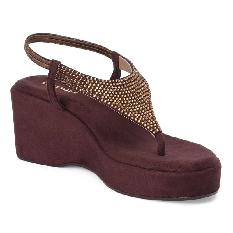 Nerina - Burgundy Thong Sandals