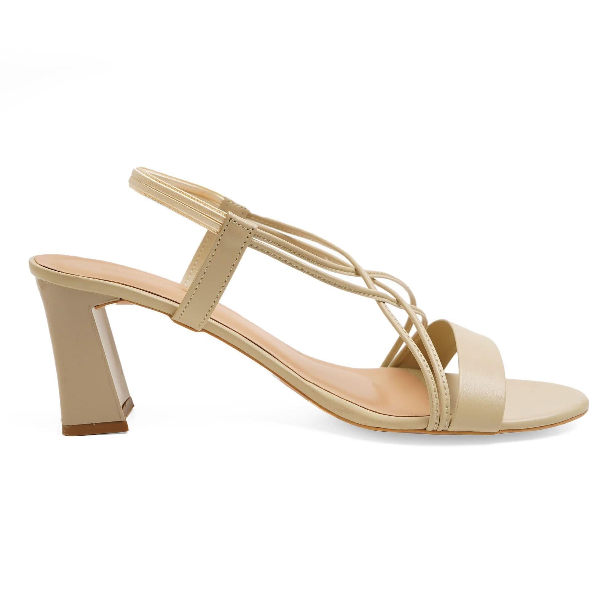 Staple Beige Criss-Cross Block Sandals