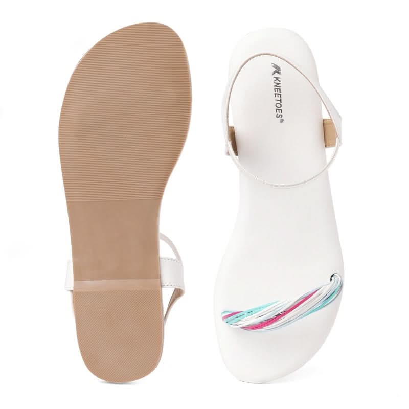 Classic Charm White Casual Open-Toe Sandals