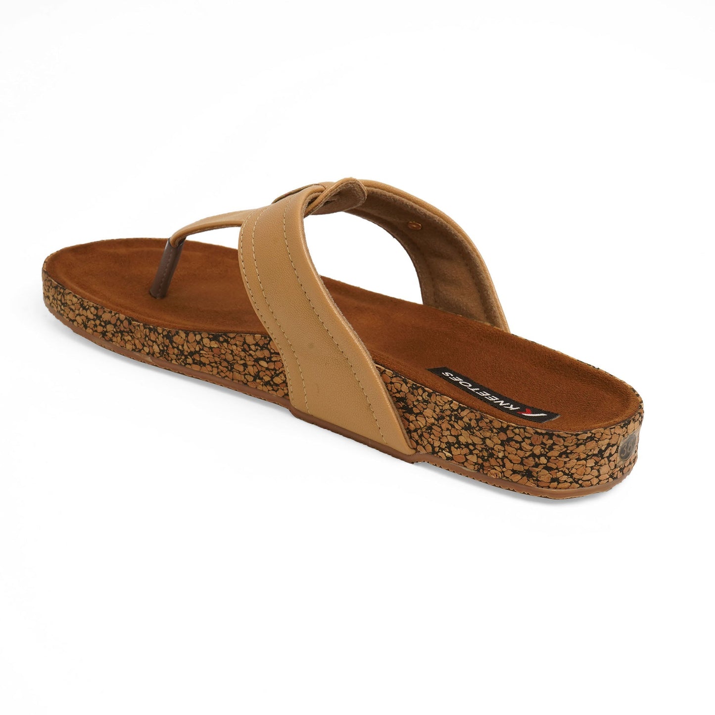 Classic Leather Beige Flat Sliders For Everyday Casuals