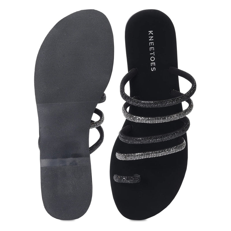 Midnight Sparkle Multi-Loop Sandals