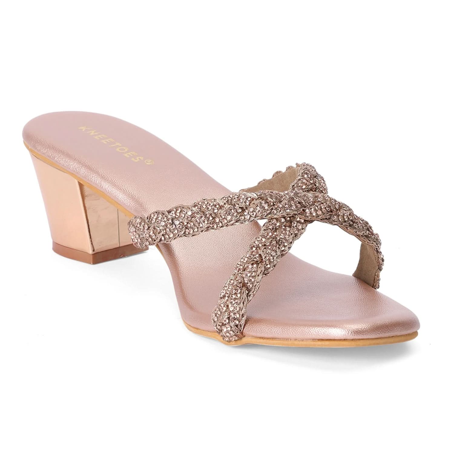 Nora - Rose Gold Block Heels