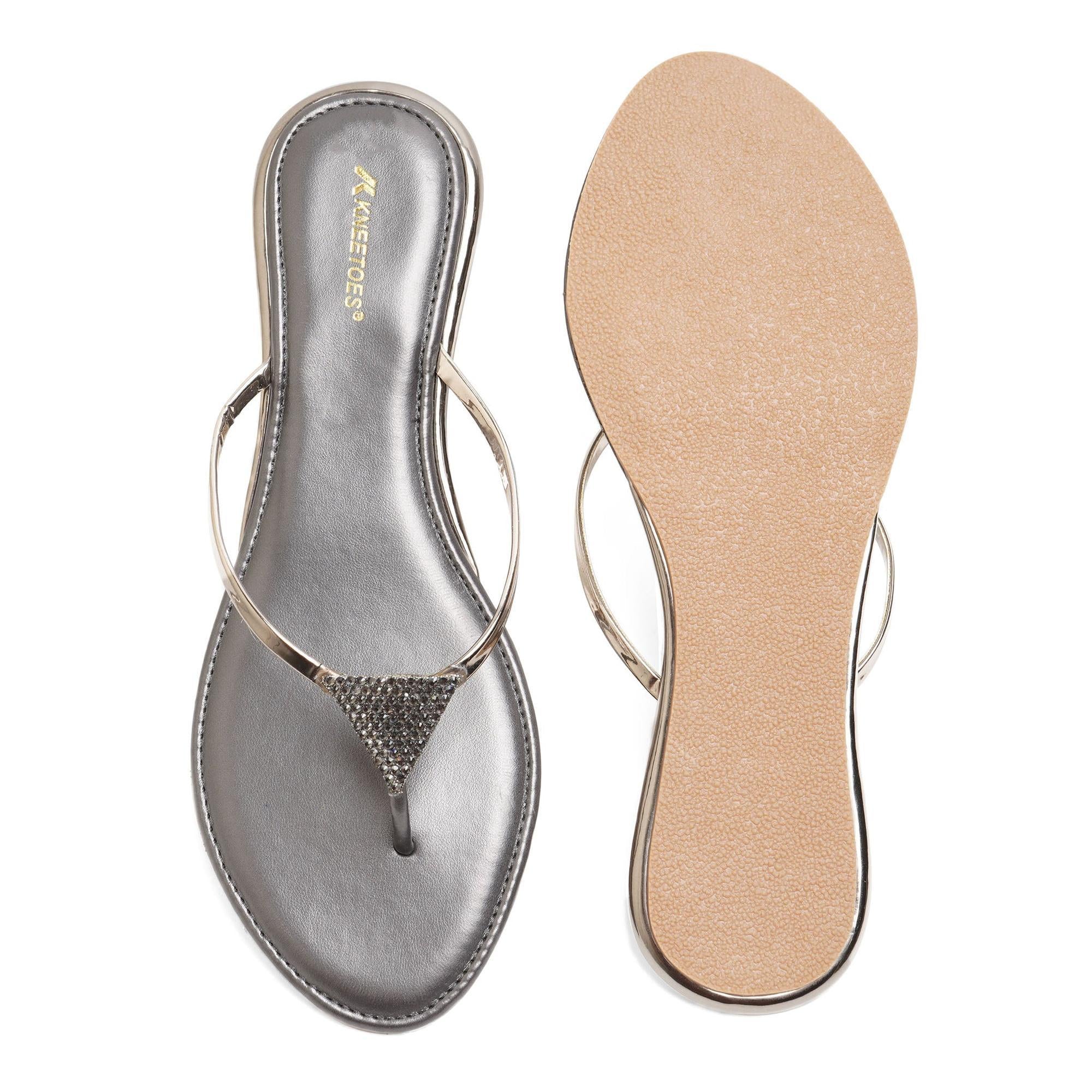 Sparkle Studs Grey Thong Special Sandals