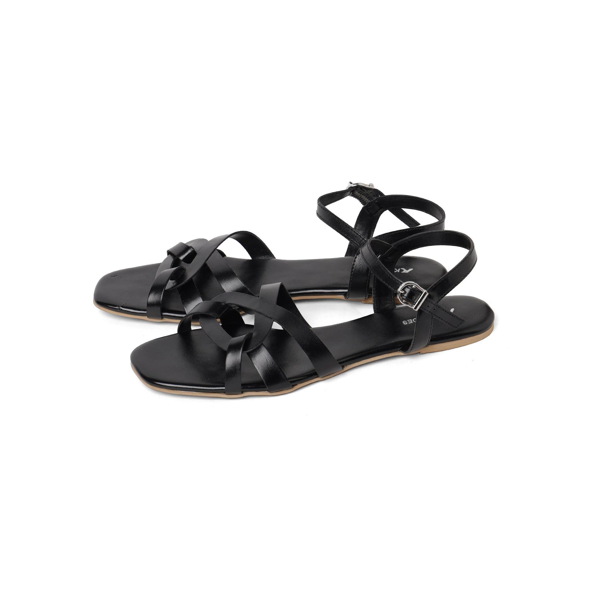 Black Strappy Chic Sandals
