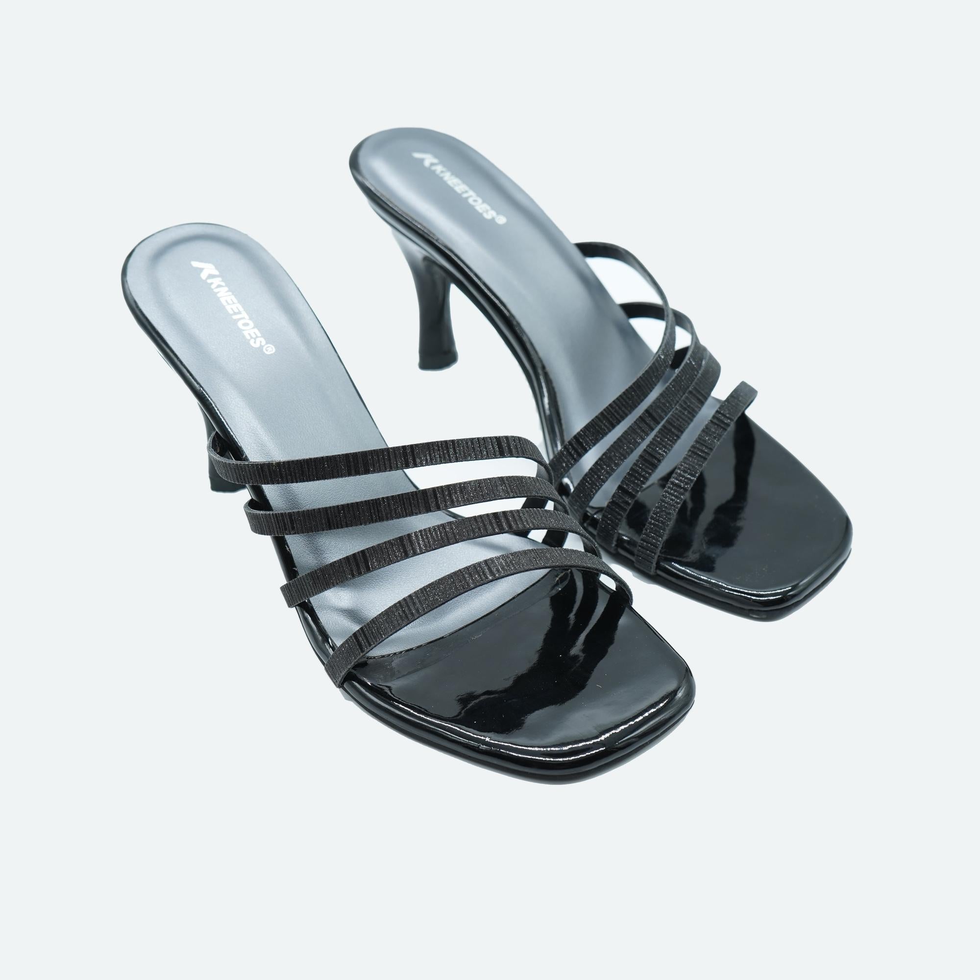 Bold Black Stiletto Special Sandals