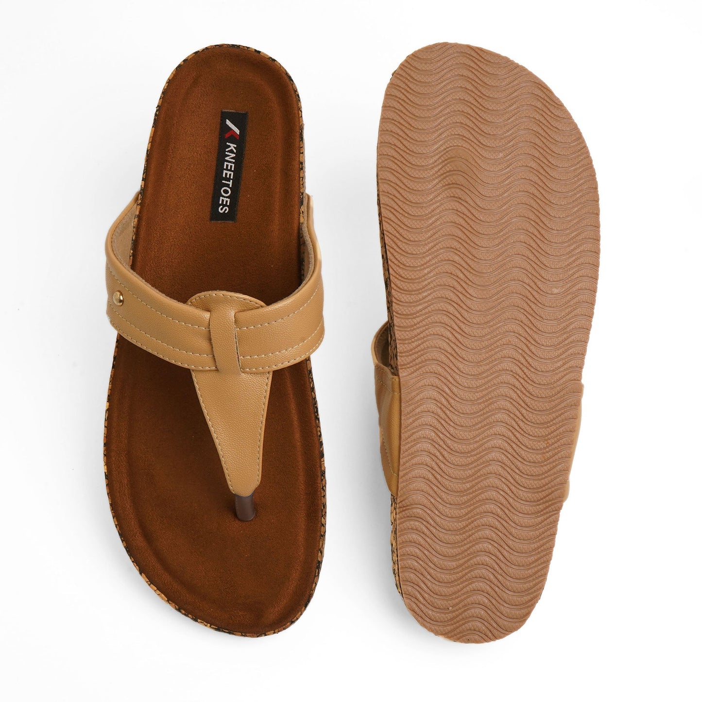 Classic Leather Beige Flat Sliders For Everyday Casuals