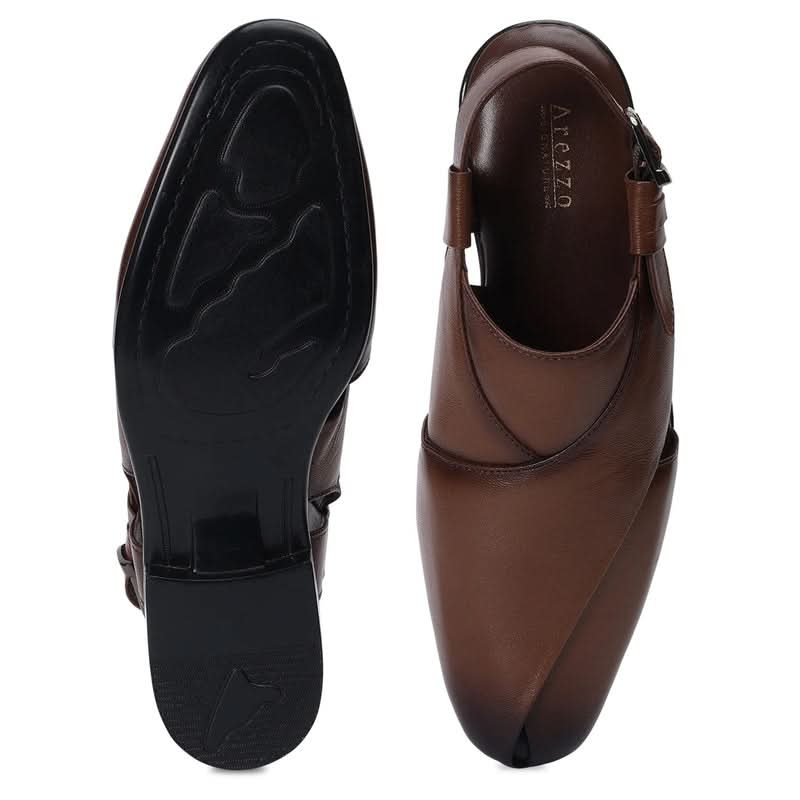 Heritage Tan Cut Design Formal Sandals