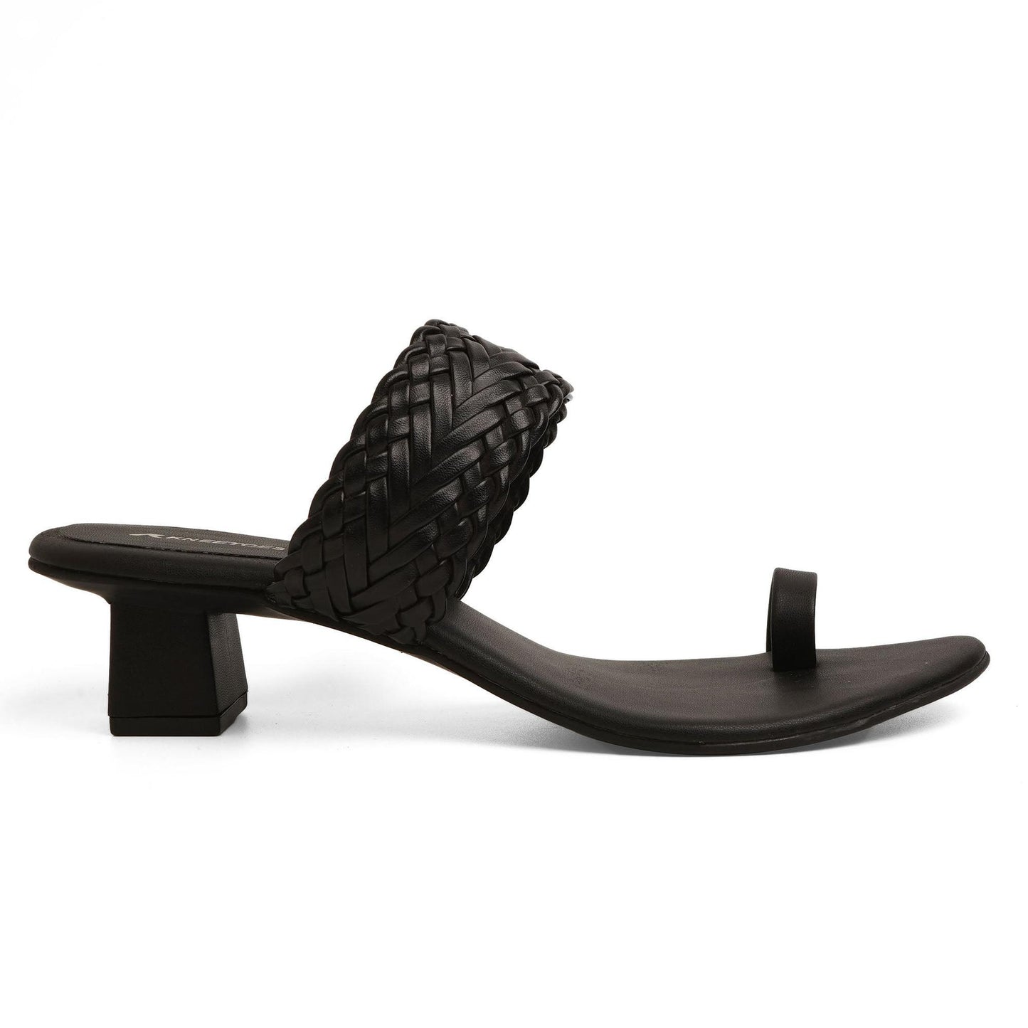 Matte Muse Braided Black Block Heels