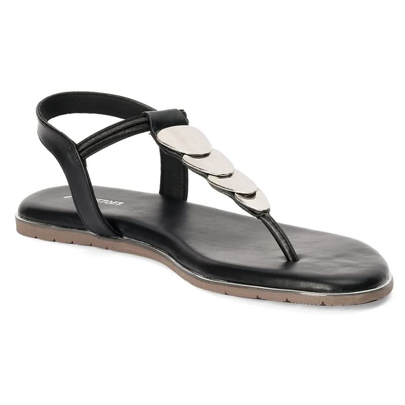 Bella - Black Thong Sandals
