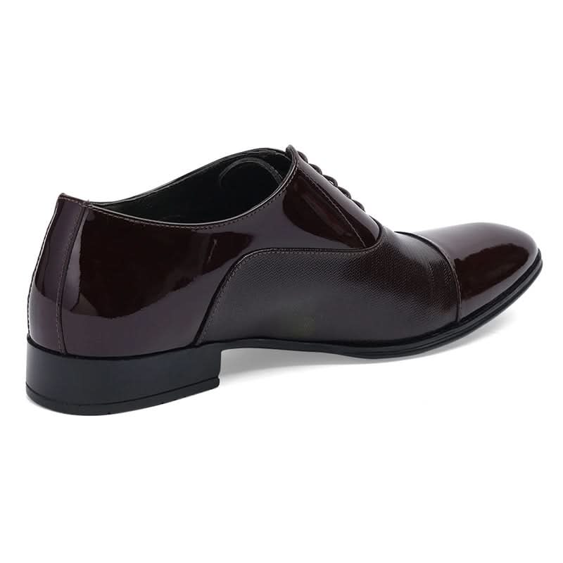 Classic Burgundy Oxford Dress Shoes