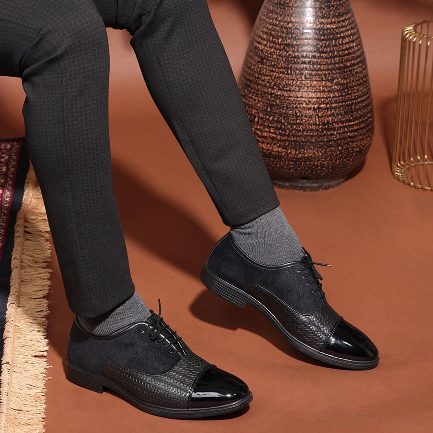 Black Lace-Up Formal Shoes