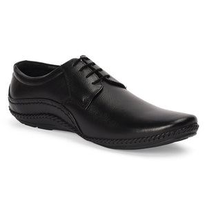 Luxe Black Comfort Oxford Shoes