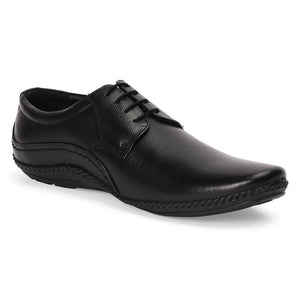 Luxe Black Comfort Oxford Shoes