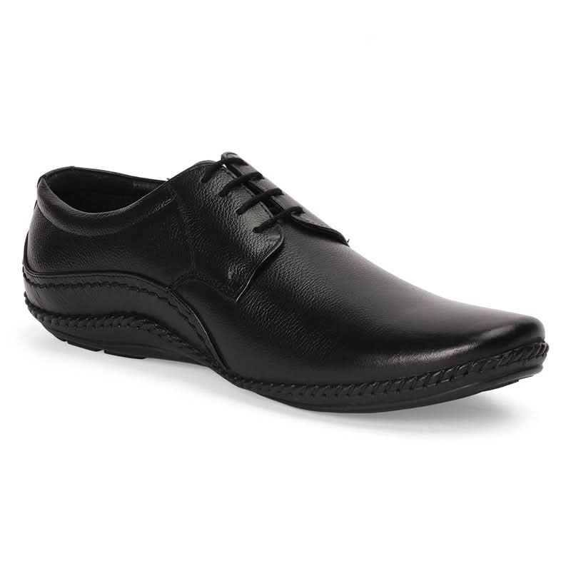 Luxe Black Comfort Oxford Shoes