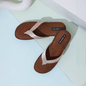 Gemglow Rose Gold Thong Sandals