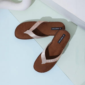 Gemglow Rose Gold Thong Sandals